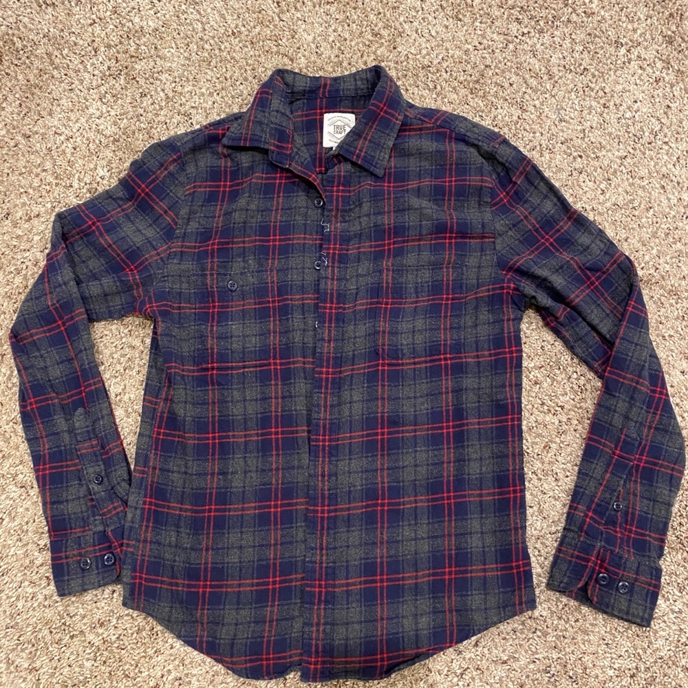 Plaid Flannel Long Sleeve Shirt